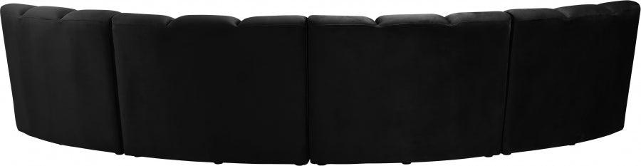 Infinity Modular 4 Piece Sectional In Black - ATL FURNITURE