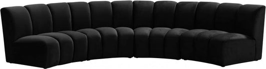 Infinity Modular 4 Piece Sectional In Black - ATL FURNITURE