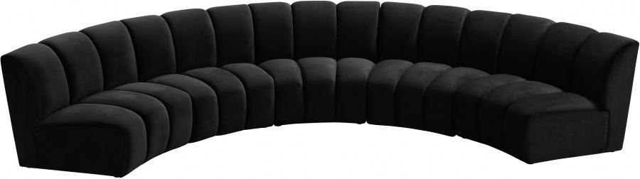 Infinity Modular 5 Piece Sectional In Black - ATL FURNITURE