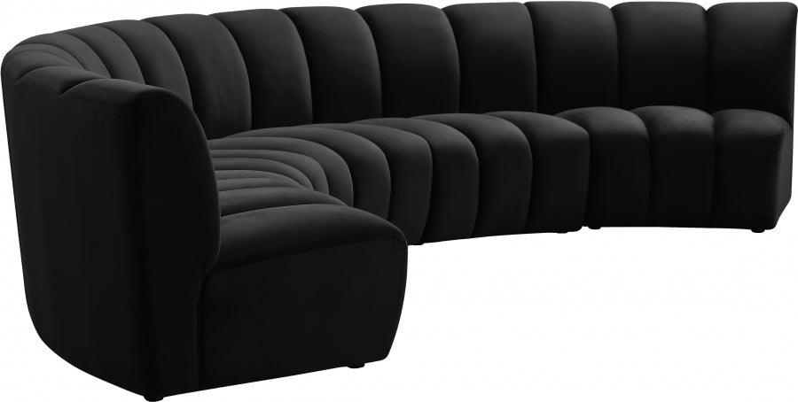 Infinity Modular 5 Piece Sectional In Black - ATL FURNITURE