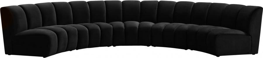 Infinity Modular 5 Piece Sectional In Black - ATL FURNITURE