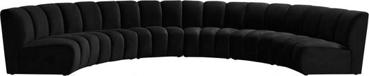 Infinity Modular 6 Piece Sectional In Black - ATL FURNITURE