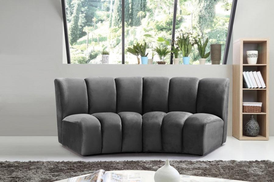 Infinity Modular Sofa In Grey 2Pc - ATL FURNITURE