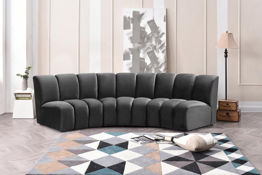 Infinity Modular Sofa In Grey 3Pc - ATL FURNITURE