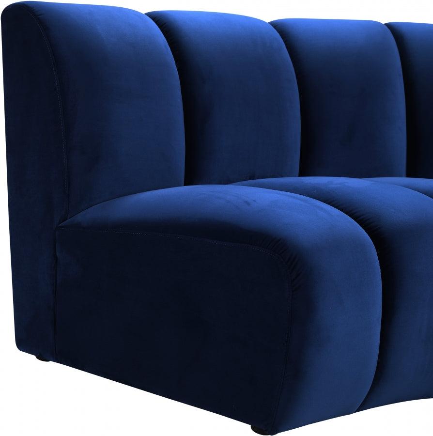 Infinity Modular 4 Piece Sectional In Navy - ATL FURNITURE