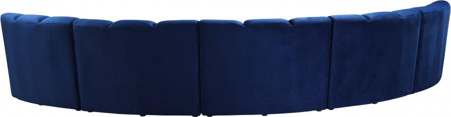 Infinity Modular 5 Piece Sectional In Navy - ATL FURNITURE