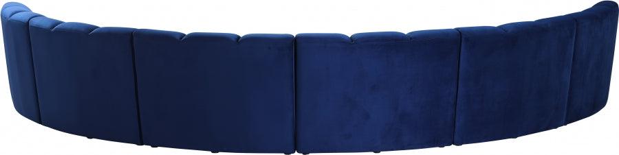 Infinity Modular 6 Piece Sectional In Navy - ATL FURNITURE