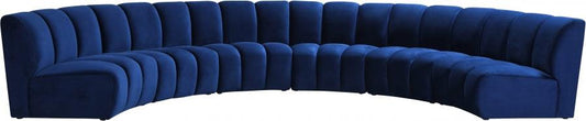 Infinity Modular 6 Piece Sectional In Navy - ATL FURNITURE