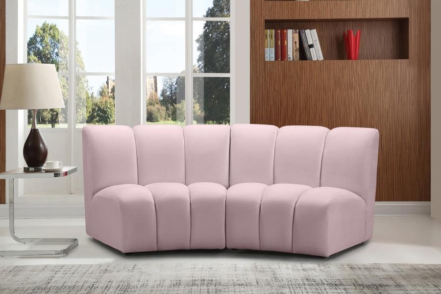 Infinity Modular Sofa In Pink 2Pc - ATL FURNITURE