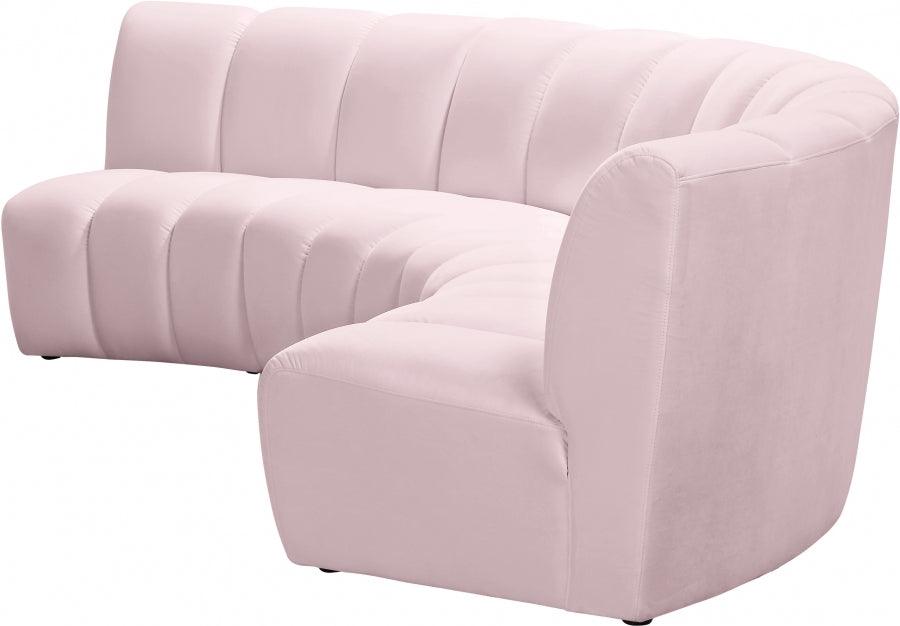 Infinity Modular Sofa In Pink 3Pc - ATL FURNITURE