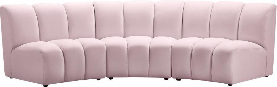 Infinity Modular Sofa In Pink 3Pc - ATL FURNITURE