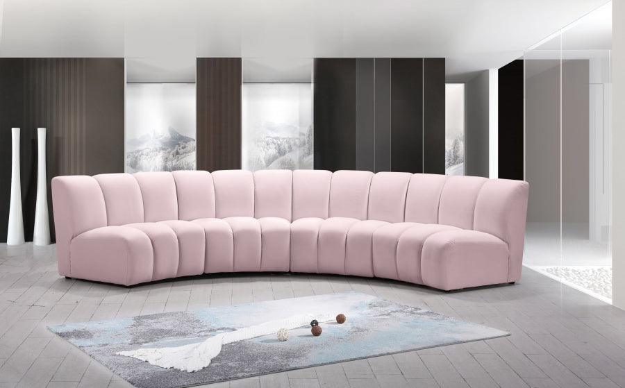 Infinity Modular 4 Piece Sectional In Pink - ATL FURNITURE