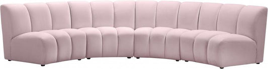 Infinity Modular 4 Piece Sectional In Pink - ATL FURNITURE