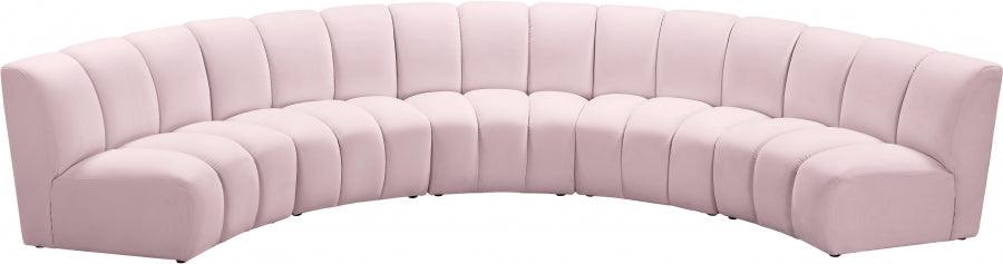 Infinity Modular 5 Piece Sectional In Pink - ATL FURNITURE