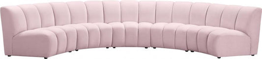 Infinity Modular 5 Piece Sectional In Pink - ATL FURNITURE