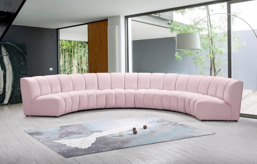 Infinity Modular 6 Piece Sectional In Pink - ATL FURNITURE