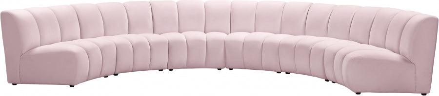 Infinity Modular 6 Piece Sectional In Pink - ATL FURNITURE