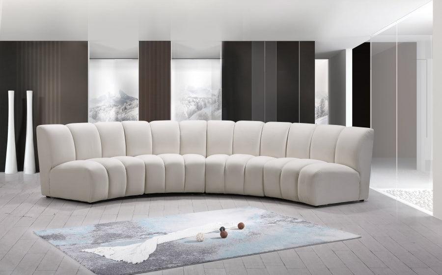 Infinity Modular 4 Piece Sectional In Cream - ATL FURNITURE