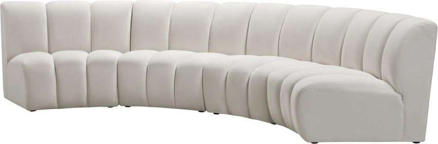 Infinity Modular 4 Piece Sectional In Cream - ATL FURNITURE