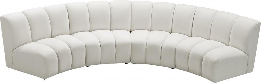 Infinity Modular 4 Piece Sectional In Cream - ATL FURNITURE