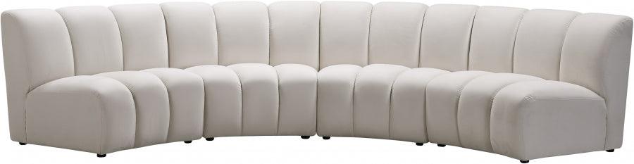 Infinity Modular 4 Piece Sectional In Cream - ATL FURNITURE