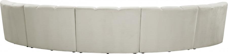 Infinity Modular 5 Piece Sectional In Cream - ATL FURNITURE