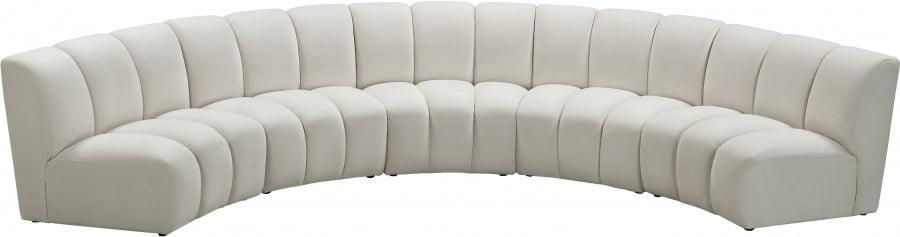 Infinity Modular 5 Piece Sectional In Cream