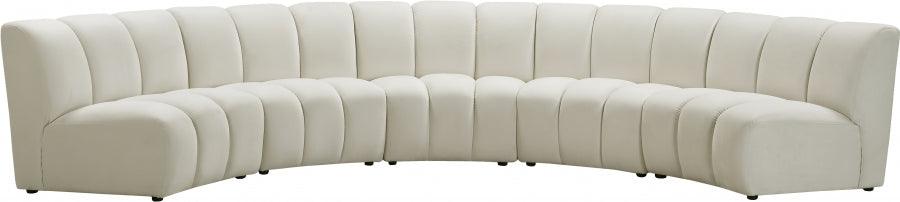 Infinity Modular 5 Piece Sectional In Cream - ATL FURNITURE