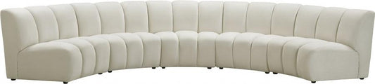 Infinity Modular 5 Piece Sectional In Cream - ATL FURNITURE