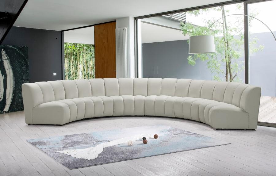 Infinity Modular 6 Piece Sectional In Cream - ATL FURNITURE