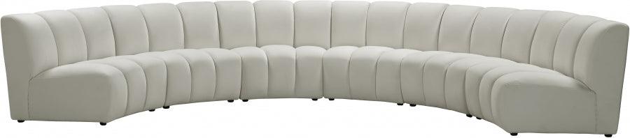 Infinity Modular 6 Piece Sectional In Cream - ATL FURNITURE