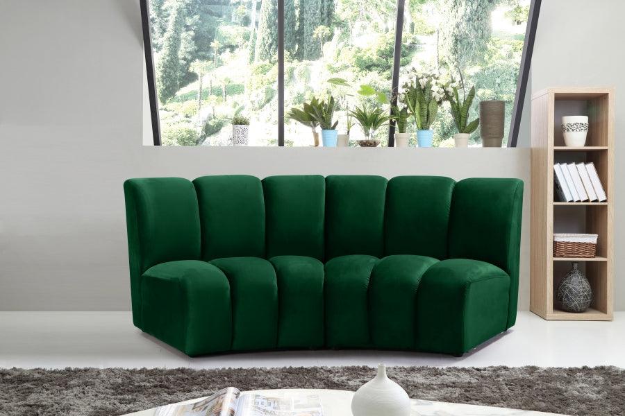 Infinity Modular Sofa In Green 2Pc - ATL FURNITURE