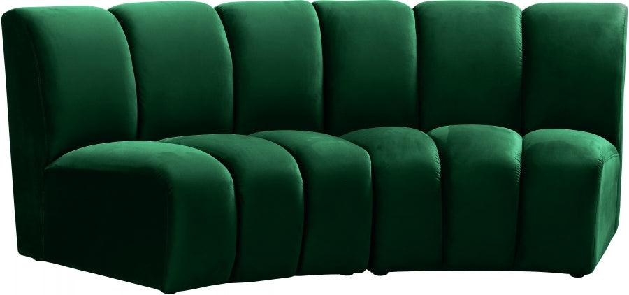 Infinity Modular Sofa In Green 2Pc - ATL FURNITURE