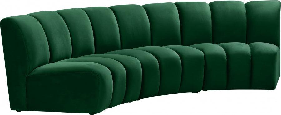 Infinity Modular Sofa In Green 3Pc - ATL FURNITURE