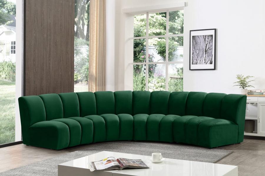 Infinity Modular 4 Piece Sectional In Green - ATL FURNITURE