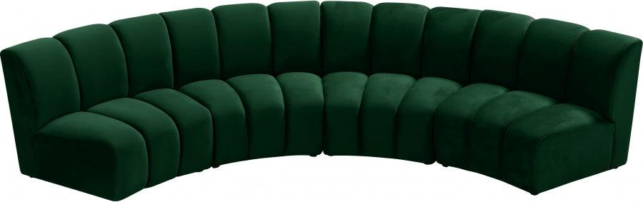 Infinity Modular 4 Piece Sectional In Green - ATL FURNITURE