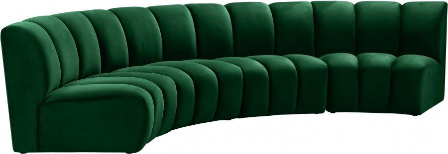 Infinity Modular 4 Piece Sectional In Green - ATL FURNITURE