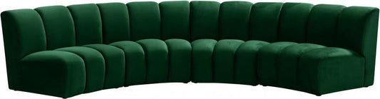 Infinity Modular 4 Piece Sectional In Green - ATL FURNITURE