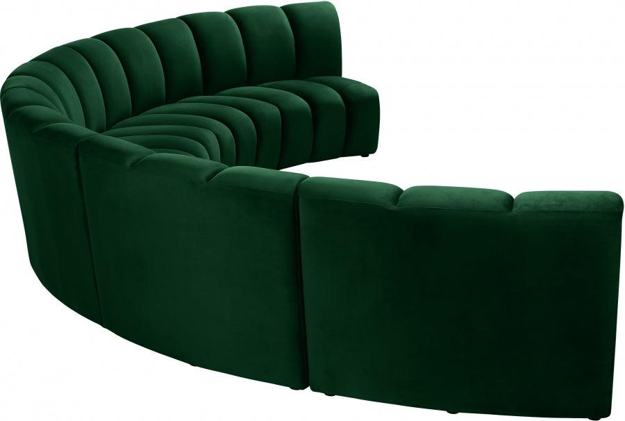 Infinity Modular 5 Piece Sectional In Green - ATL FURNITURE