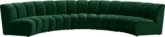 Infinity Modular 5 Piece Sectional In Green - ATL FURNITURE