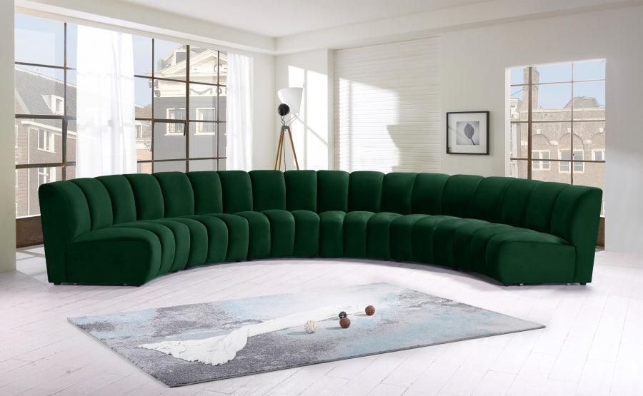 Infinity Modular 6 Piece Sectional In Green - ATL FURNITURE