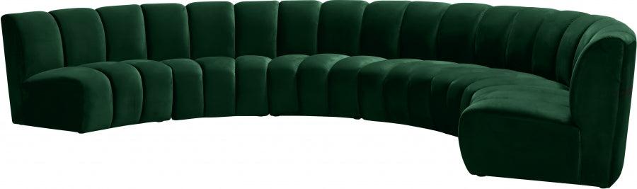 Infinity Modular 6 Piece Sectional In Green - ATL FURNITURE