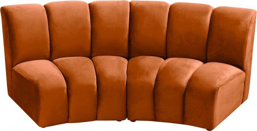 Infinity Modular Sofa In Cognac 2Pc - ATL FURNITURE