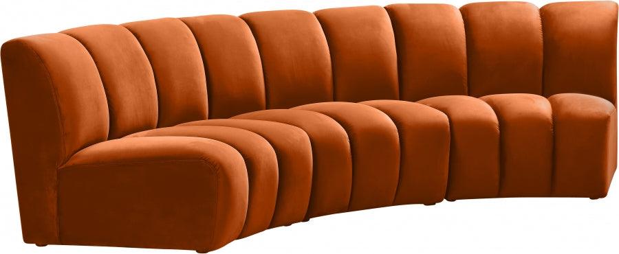 Infinity Modular Sofa In Cognac 3Pc - ATL FURNITURE