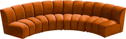 Infinity Modular 4 Piece Sectional In Cognac - ATL FURNITURE