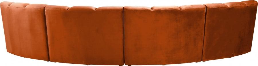 Infinity Modular 4 Piece Sectional In Cognac - ATL FURNITURE