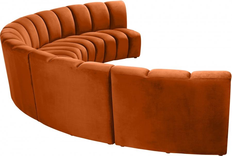 Infinity Modular 5 Piece Sectional In Cognac - ATL FURNITURE