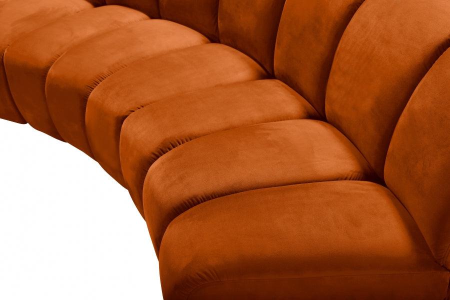 Infinity Modular 5 Piece Sectional In Cognac - ATL FURNITURE