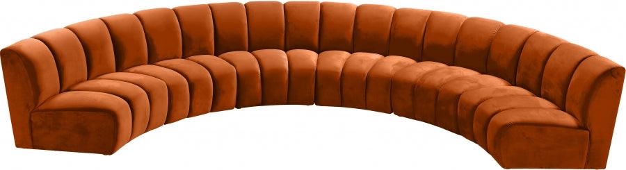 Infinity Modular 6 Piece Sectional In Cognac - ATL FURNITURE