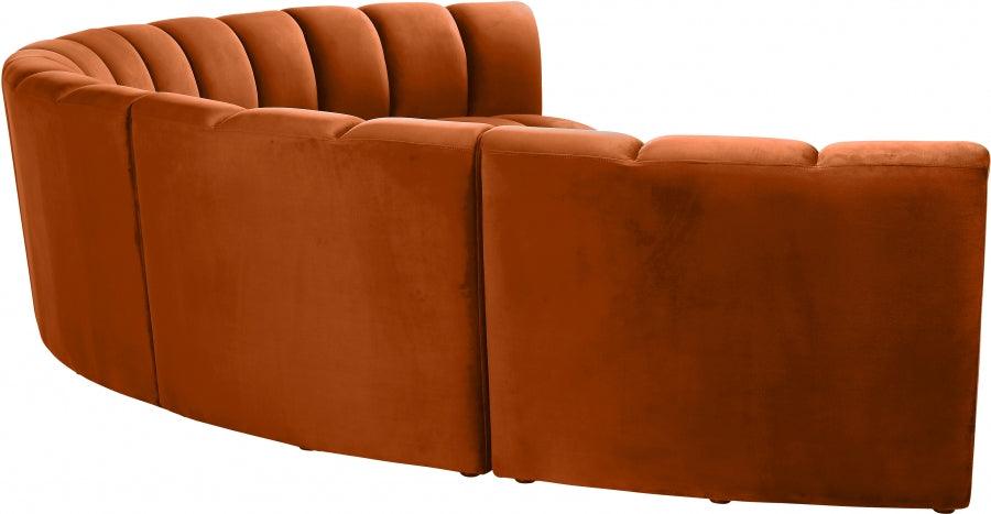 Infinity Modular 6 Piece Sectional In Cognac - ATL FURNITURE